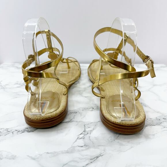 Sam Edelman 10.5 Gwen Gold Gladiator Sandal - Picture 3 of 9